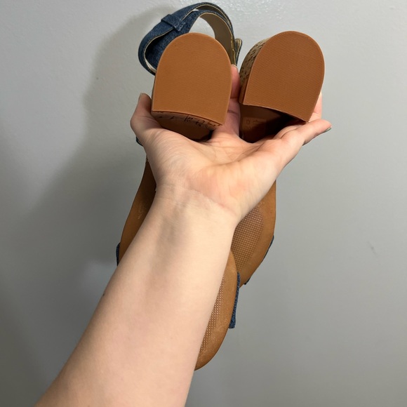 Schultz Denim Strappy Ankle Block Heel Sandal - 8.5 No Box - Picture 7 of 7